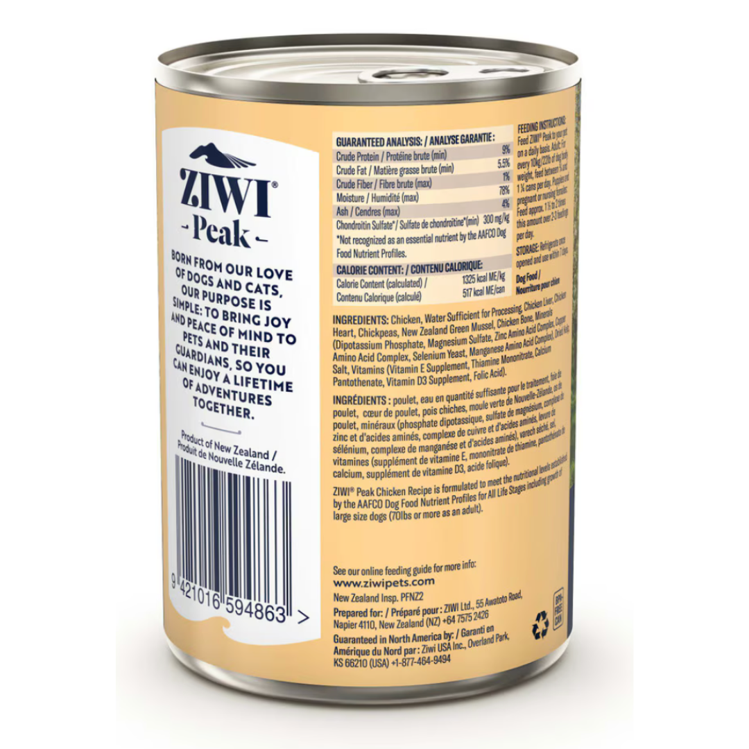 ZIWI Peak Wet Dog Food Chicken