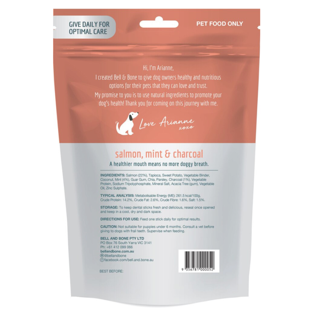 Bell & Bone Adult Dental Sticks - Salmon, Mint and Charcoal