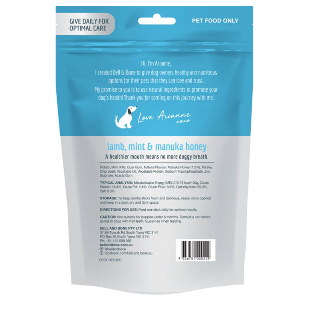 Bell & Bone Adult Dental Sticks - Lamb, Mint and Manuka Honey