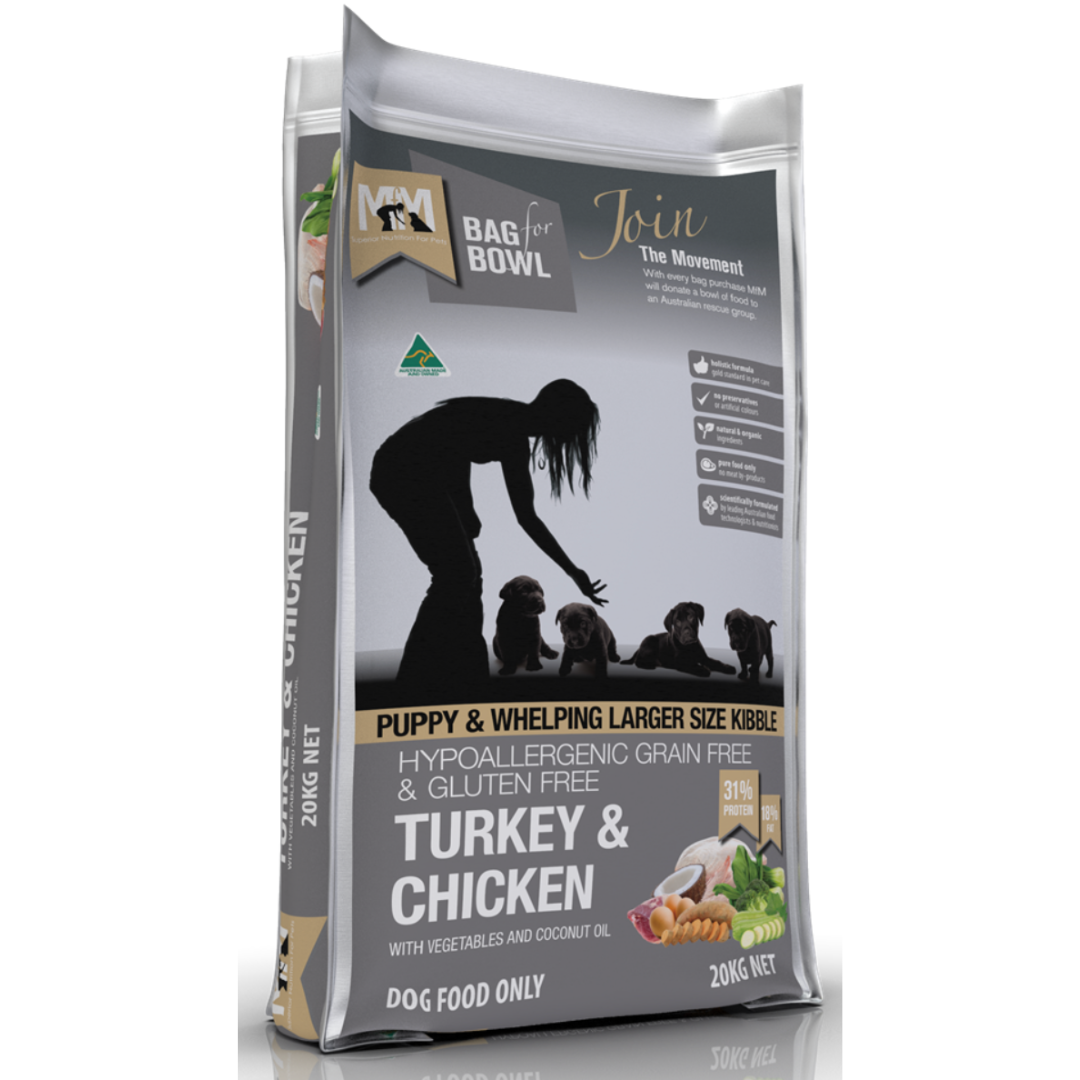 Meals For Mutts Grain Free Turkey And Chicken Large Kibble Puppy Dry Food