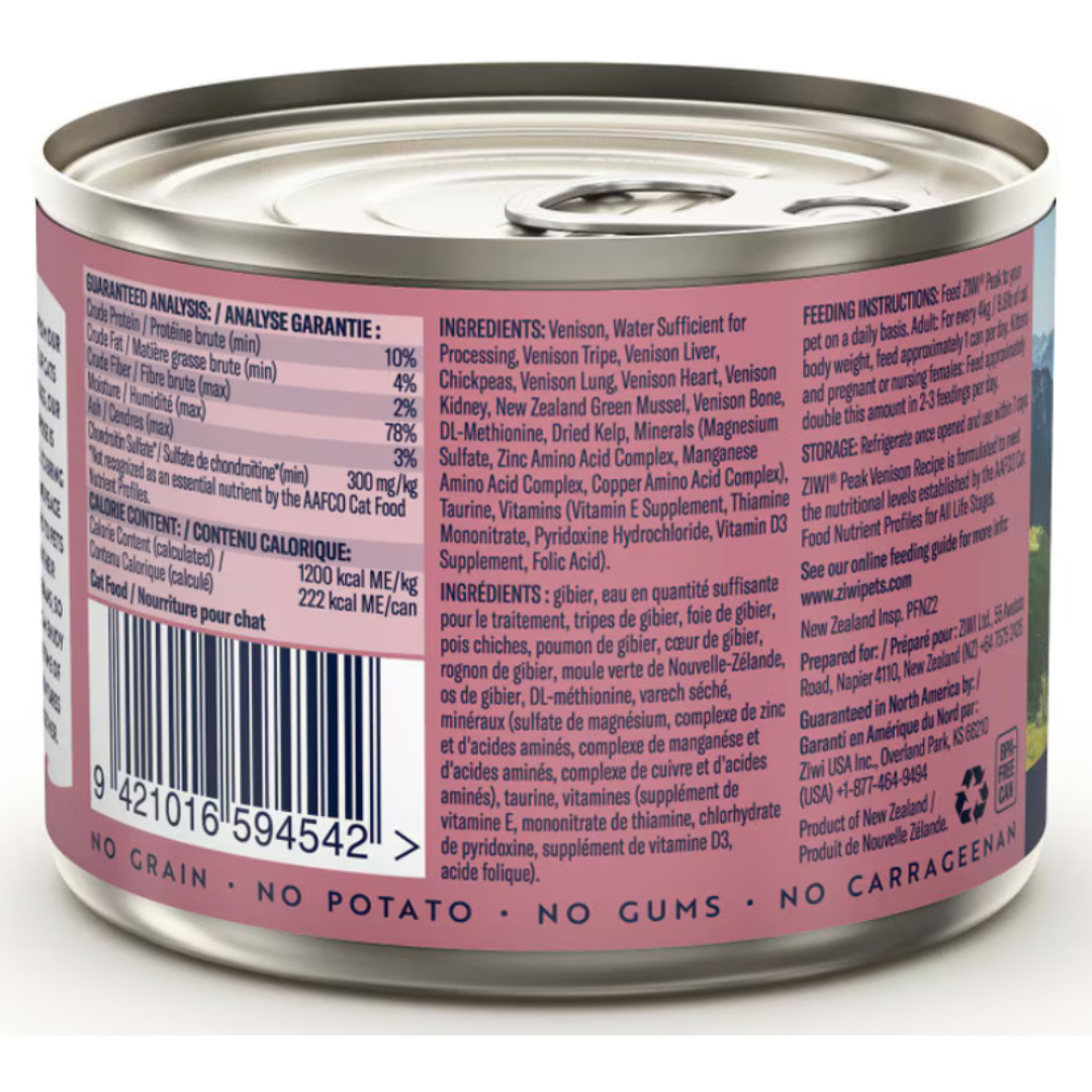 ZIWI Peak Cat Wet Food Venison
