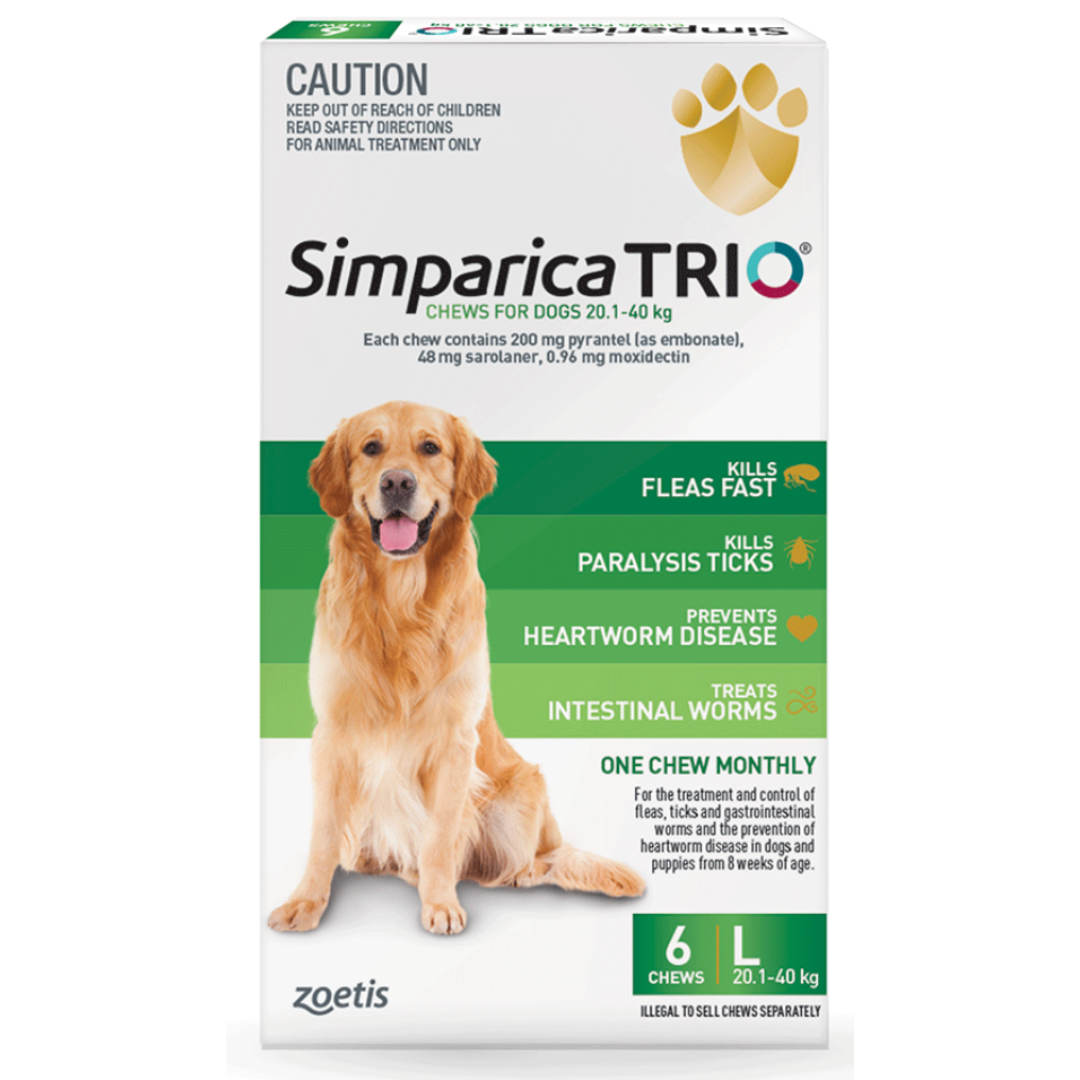 Simparica Trio 20.1-40kg Large Dogs