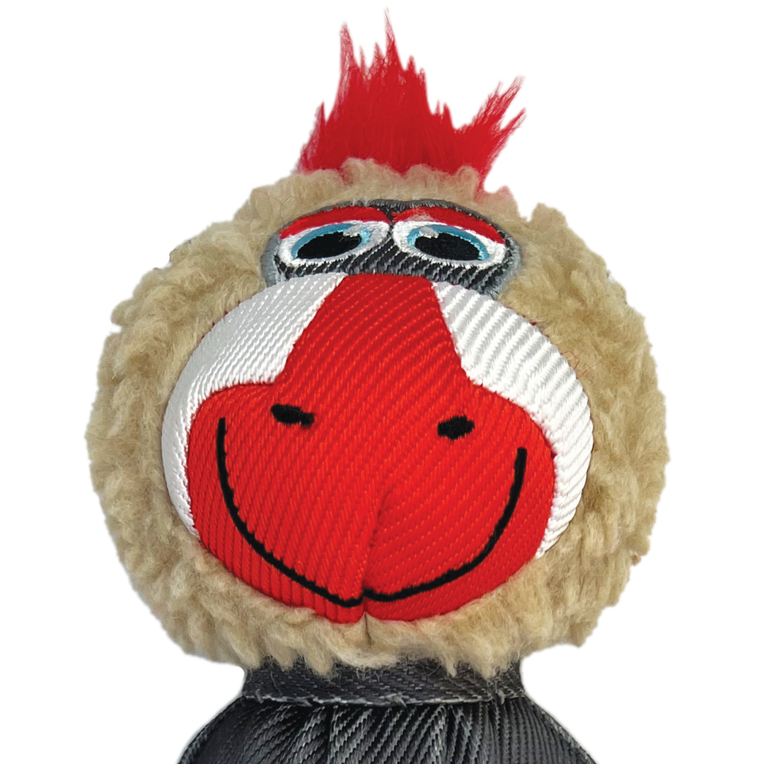 KONG Wubba Zoo Mandrill Dog Toy