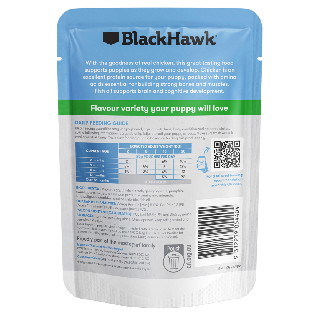 Black Hawk Chicken & Vegetables Puppy Wet Food