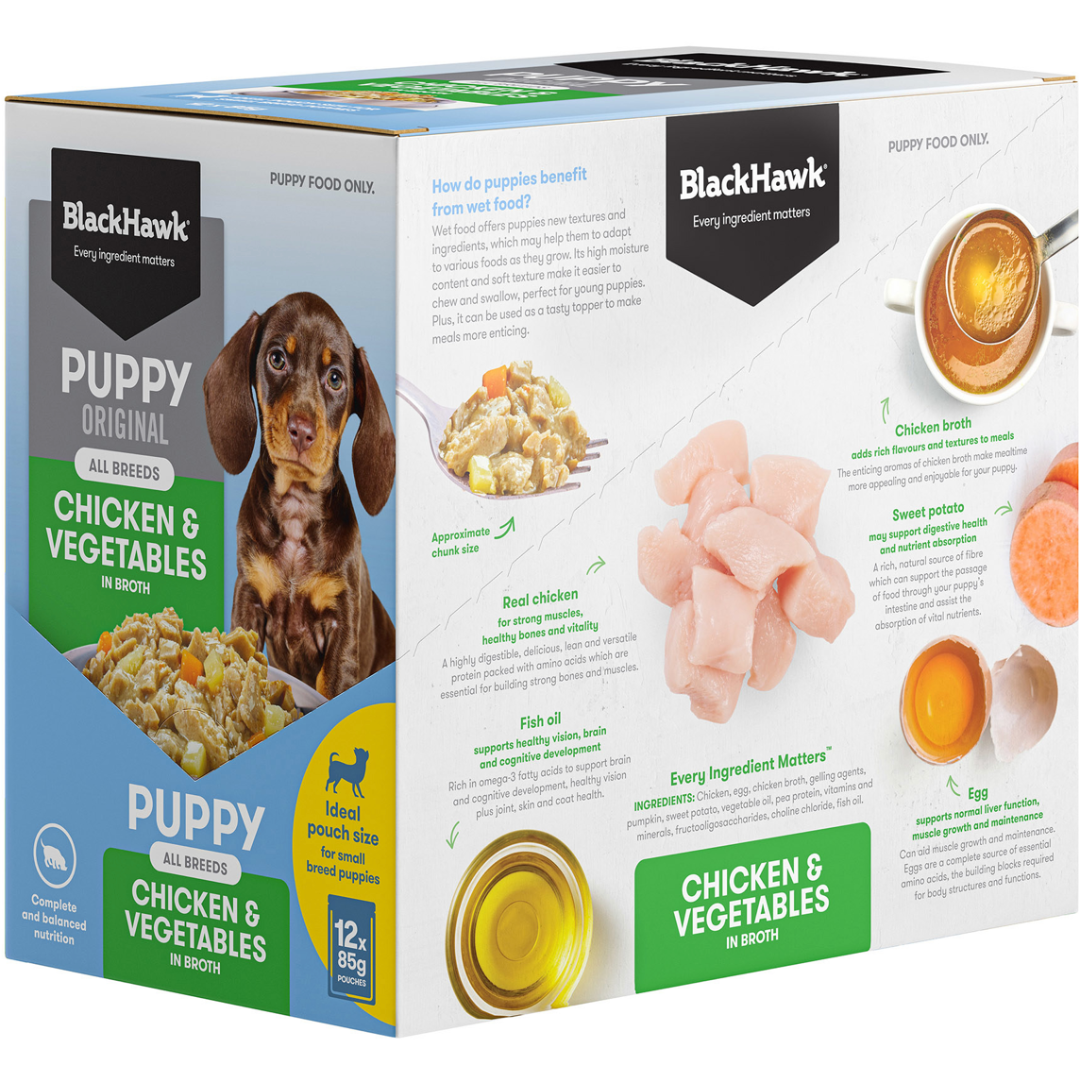 Black Hawk Chicken & Vegetables Puppy Wet Food