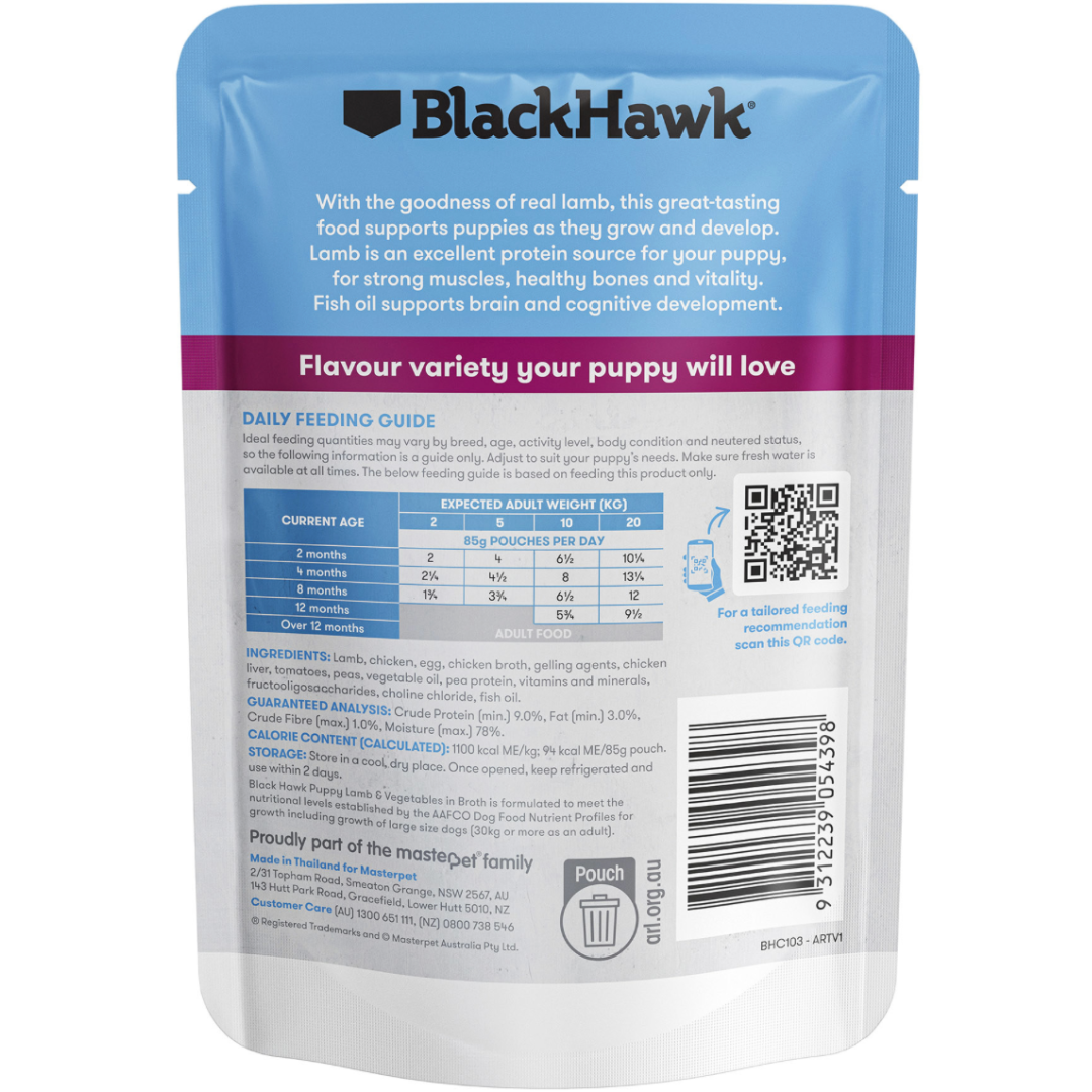 Black Hawk Lamb & Vegetables Puppy Wet Food