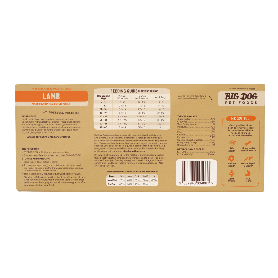 BIGDOG Lamb Raw Dog Food