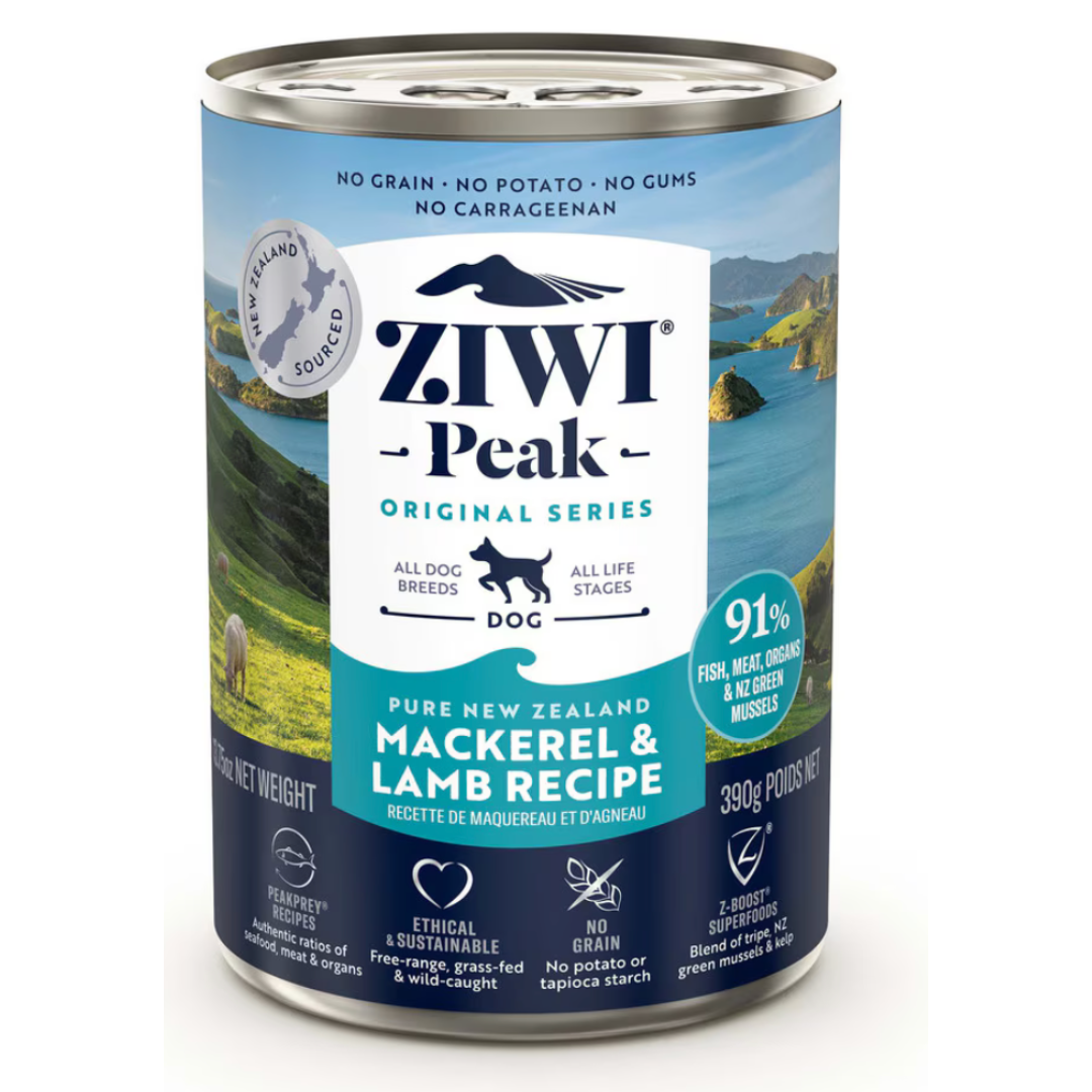 ZIWI Peak Wet Dog Food Mackerel and Lamb
