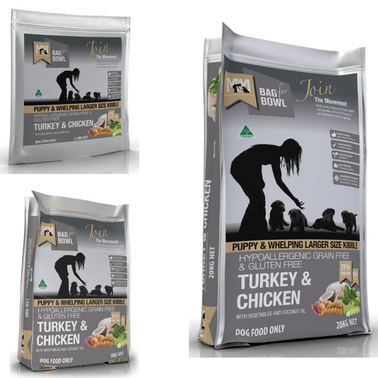 Meals For Mutts Grain Free Turkey And Chicken Large Kibble Puppy Dry Food