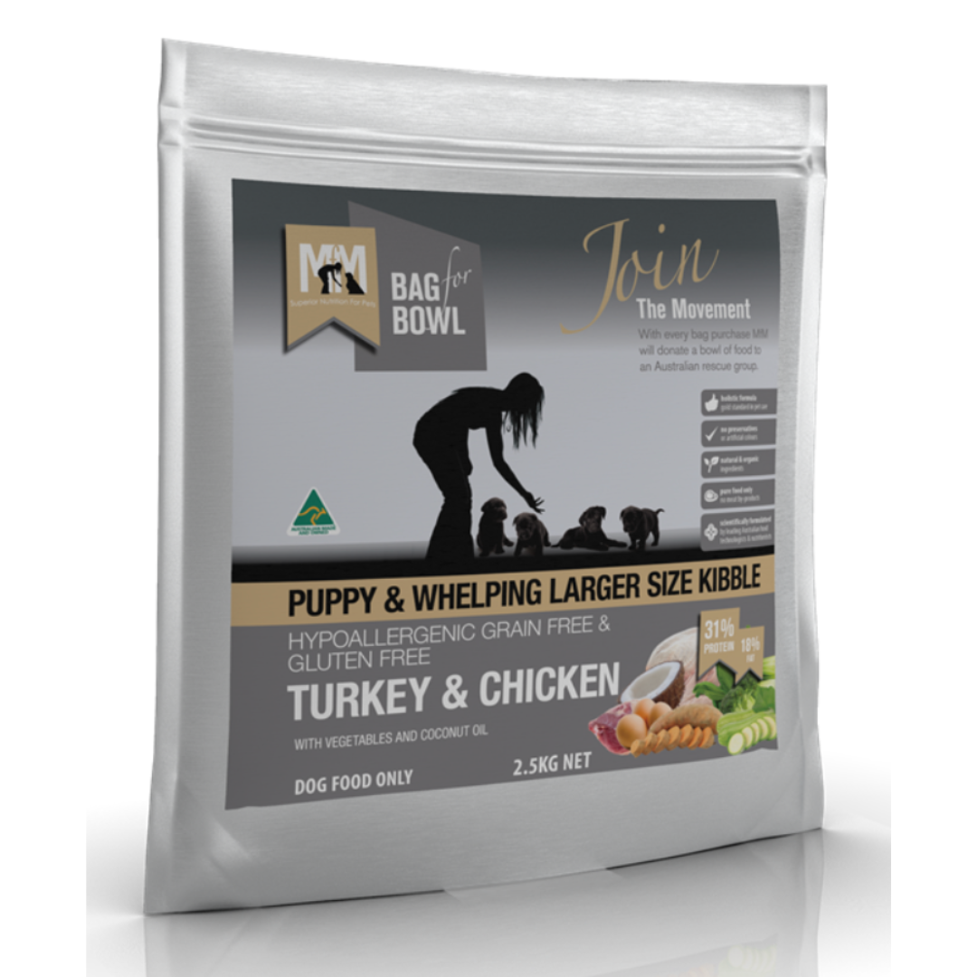 Meals For Mutts Grain Free Turkey And Chicken Large Kibble Puppy Dry Food
