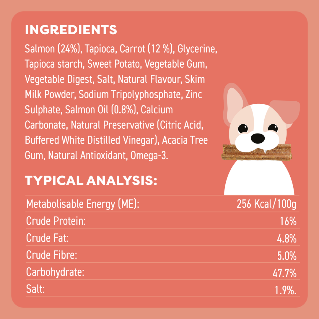 Bell & Bone Puppy Dental Chews - Salmon and Carrot
