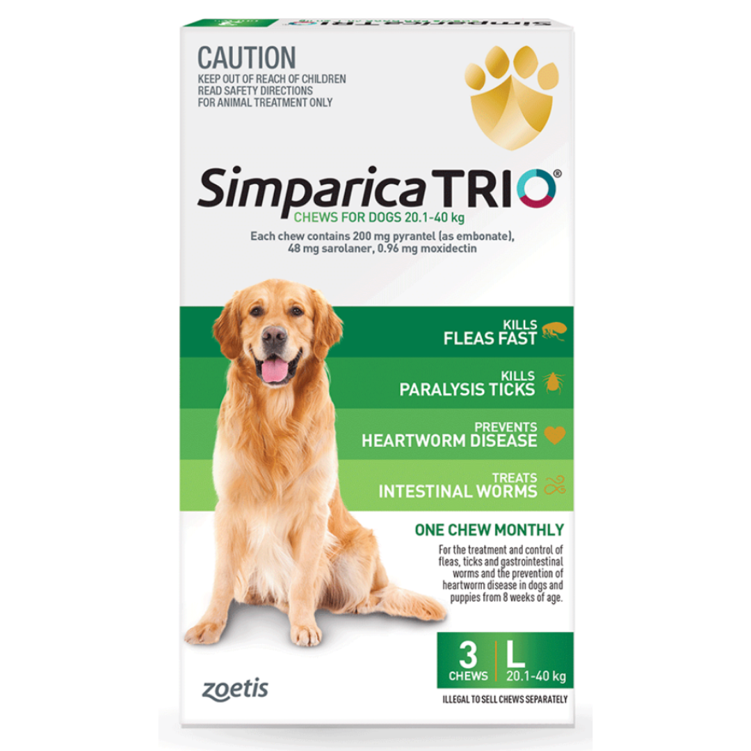 Simparica Trio 20.1-40kg Large Dogs