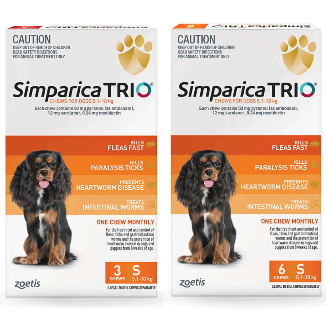 Simparica Trio 5.1-10kg Small Dogs