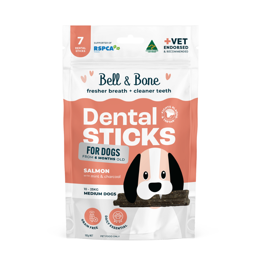 Bell & Bone Adult Dental Sticks - Salmon, Mint and Charcoal