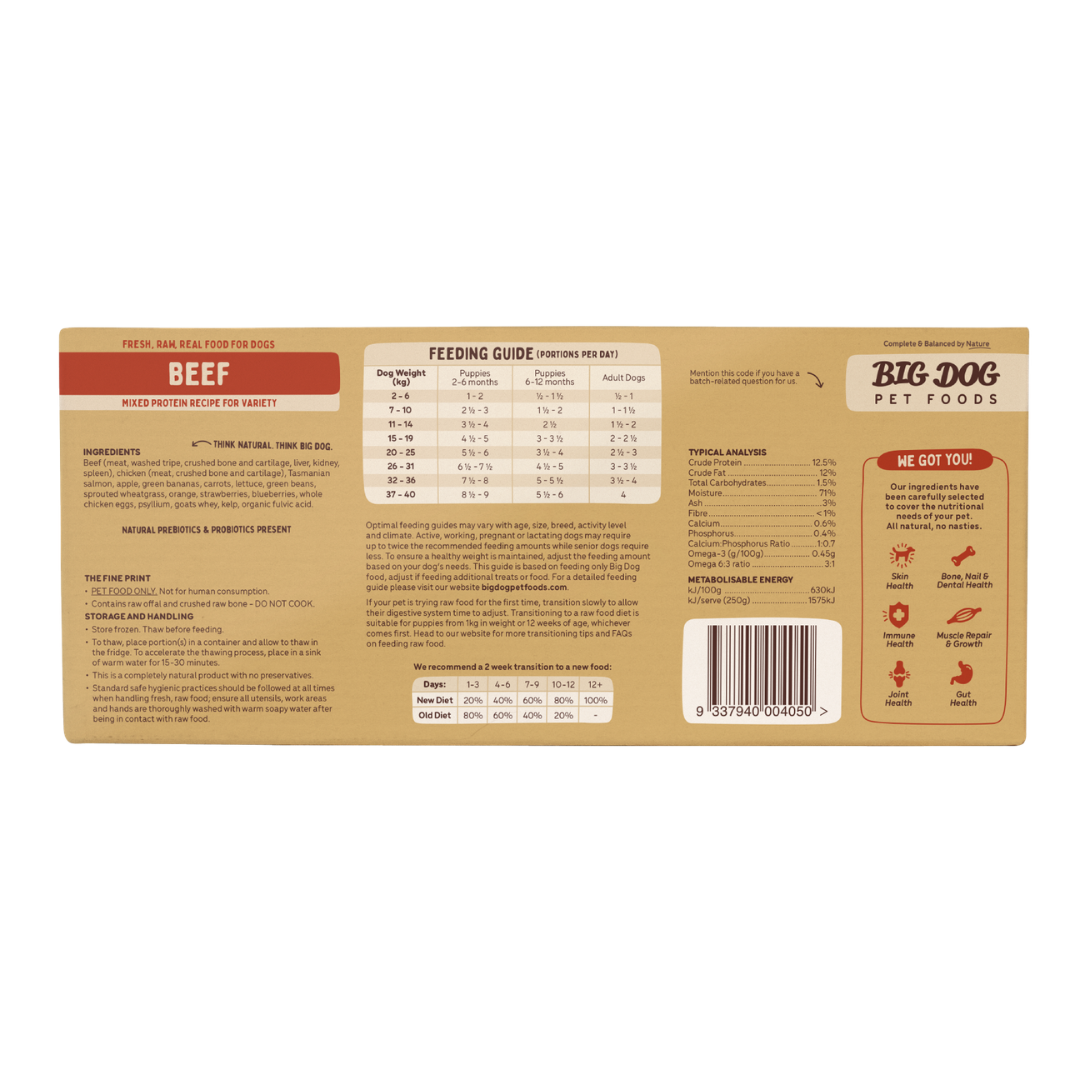 BIGDOG Beef Raw Dog Food