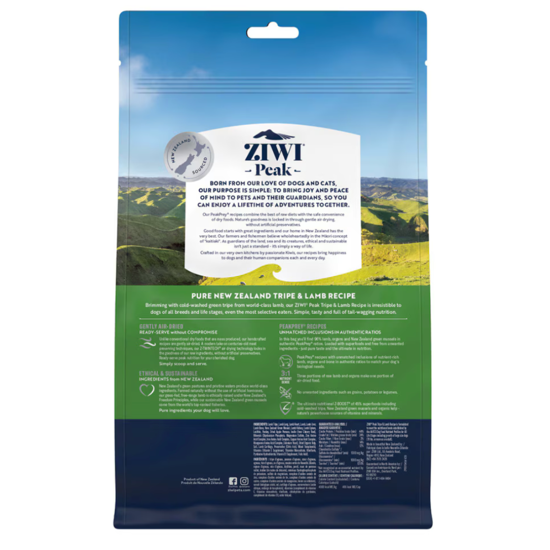 ZIWI Peak Air Dried Dog Food Tripe and Lamb
