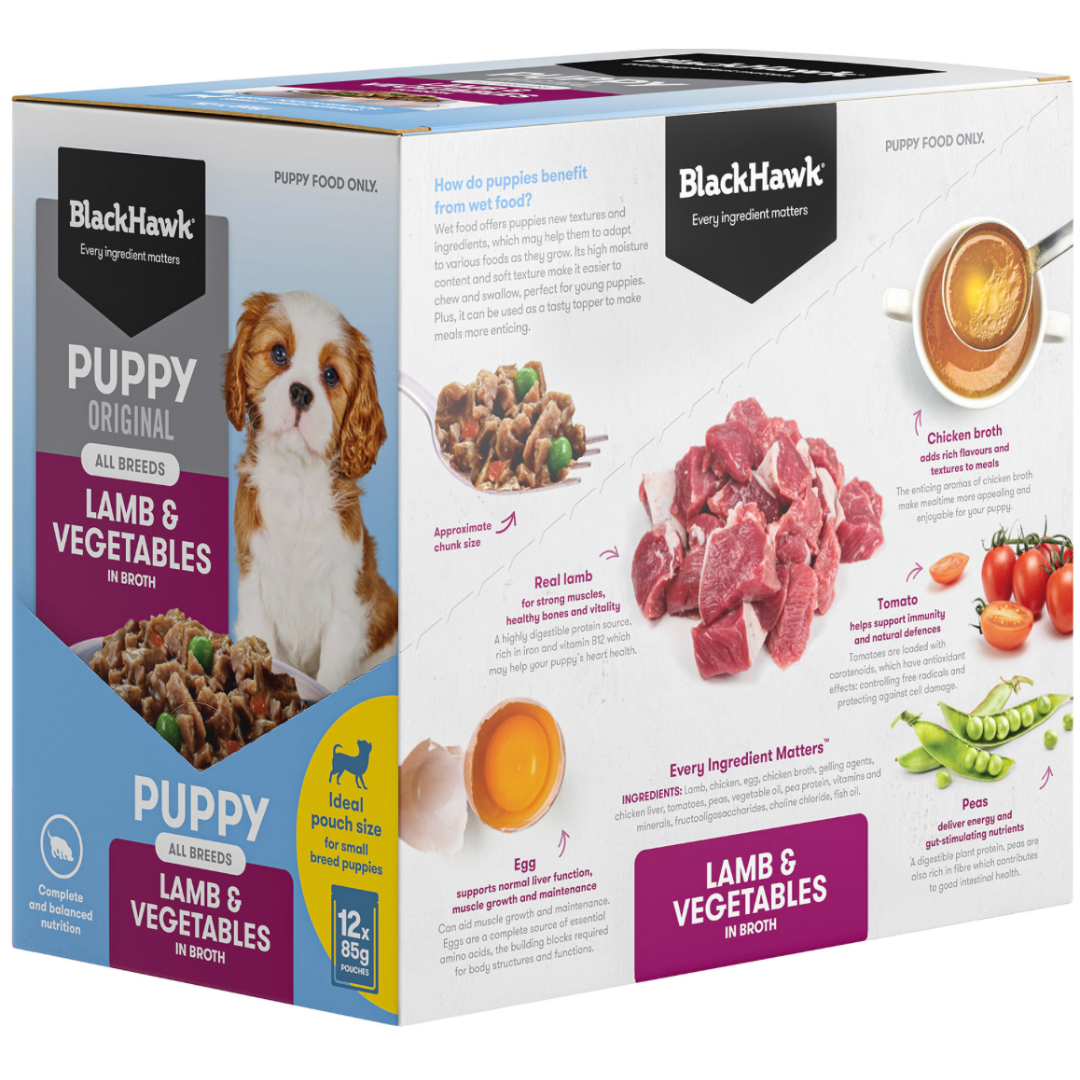 Black Hawk Lamb & Vegetables Puppy Wet Food