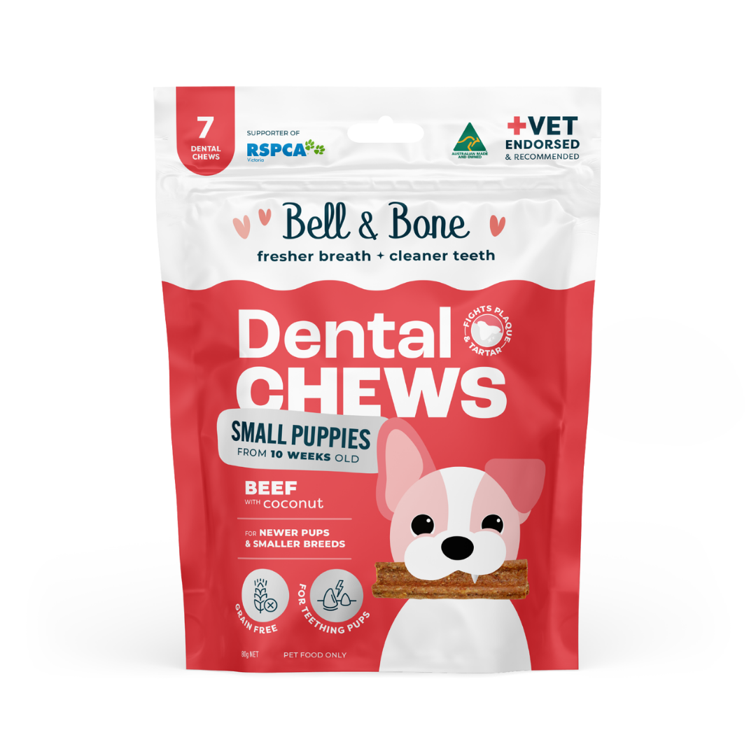 Bell & Bone Puppy Dental Chews - Beef and Coconut