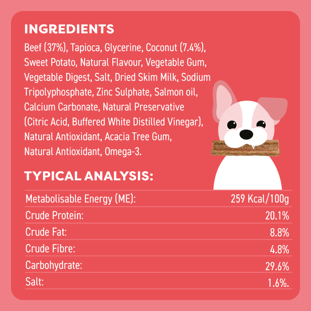 Bell & Bone Puppy Dental Chews - Beef and Coconut