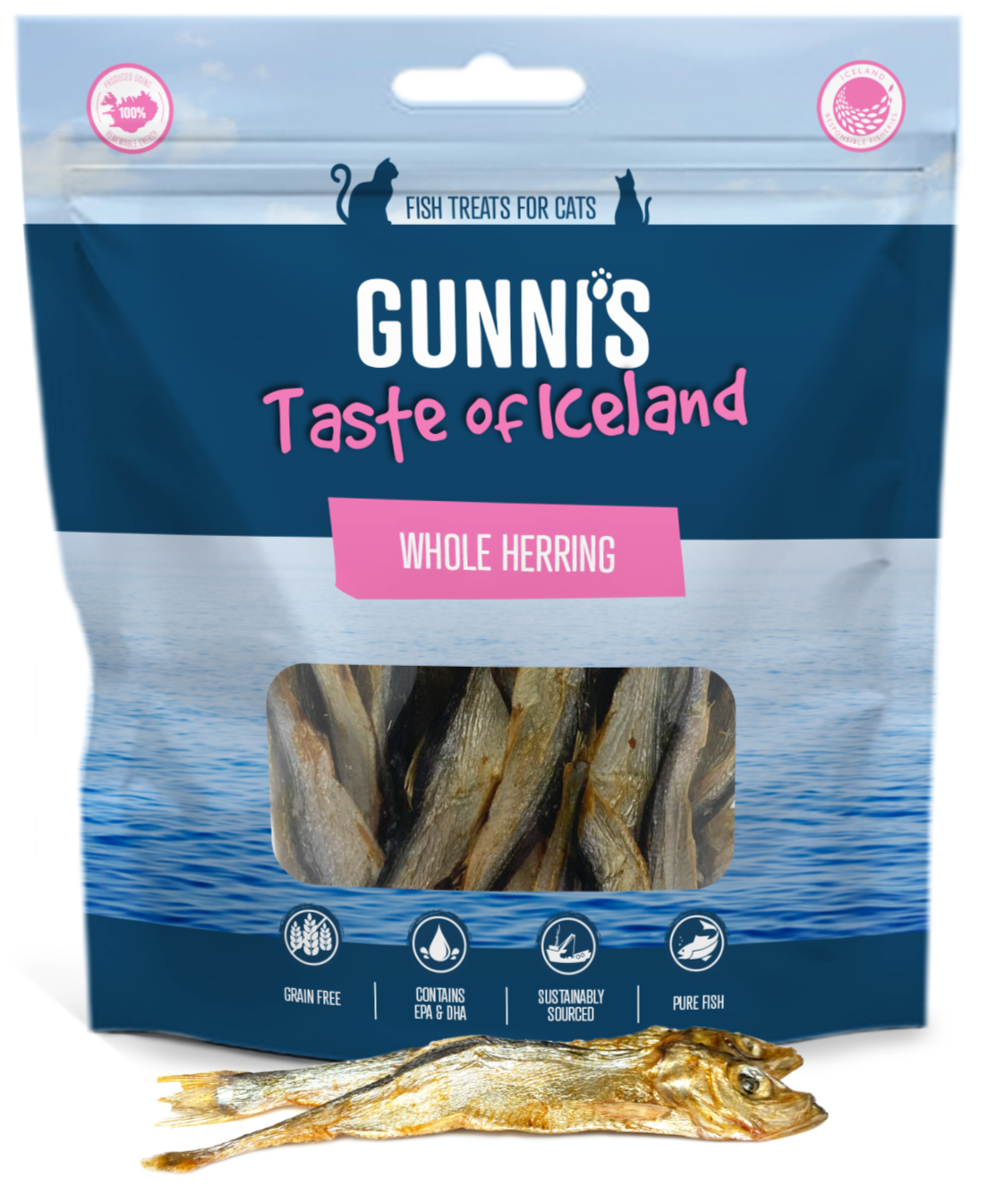 GUNNI'S Whole Herring Cat Treats 42.5g