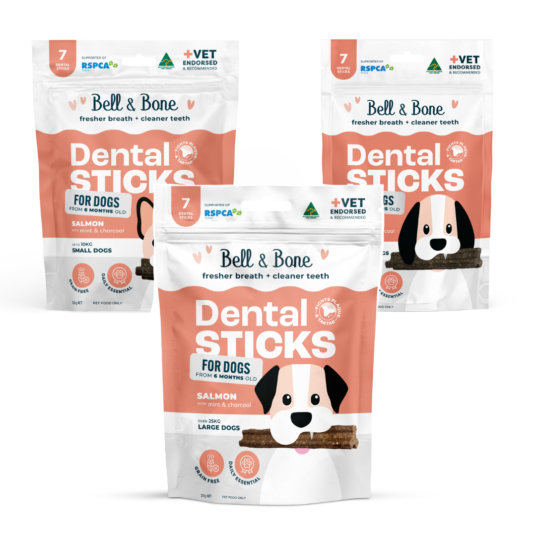 Bell & Bone Adult Dental Sticks - Salmon, Mint and Charcoal