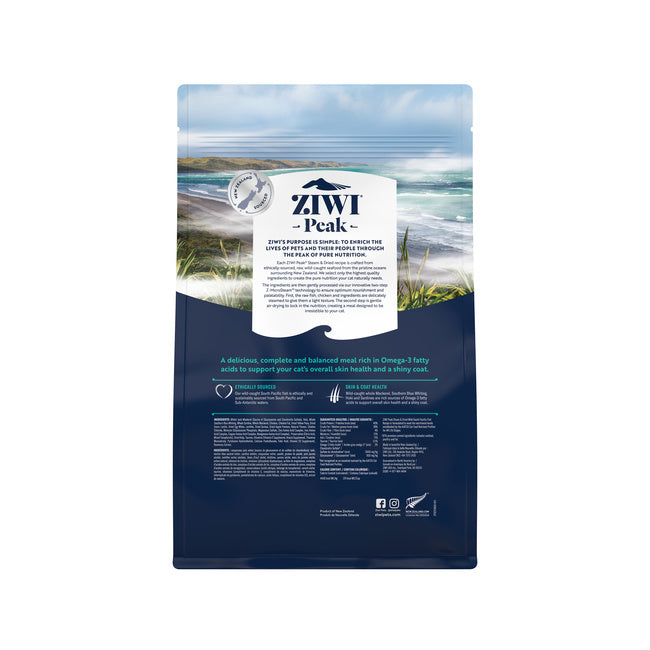 ZIWI Peak Steam & Dried Wild South Pacific Fish Cat Food – packaging details