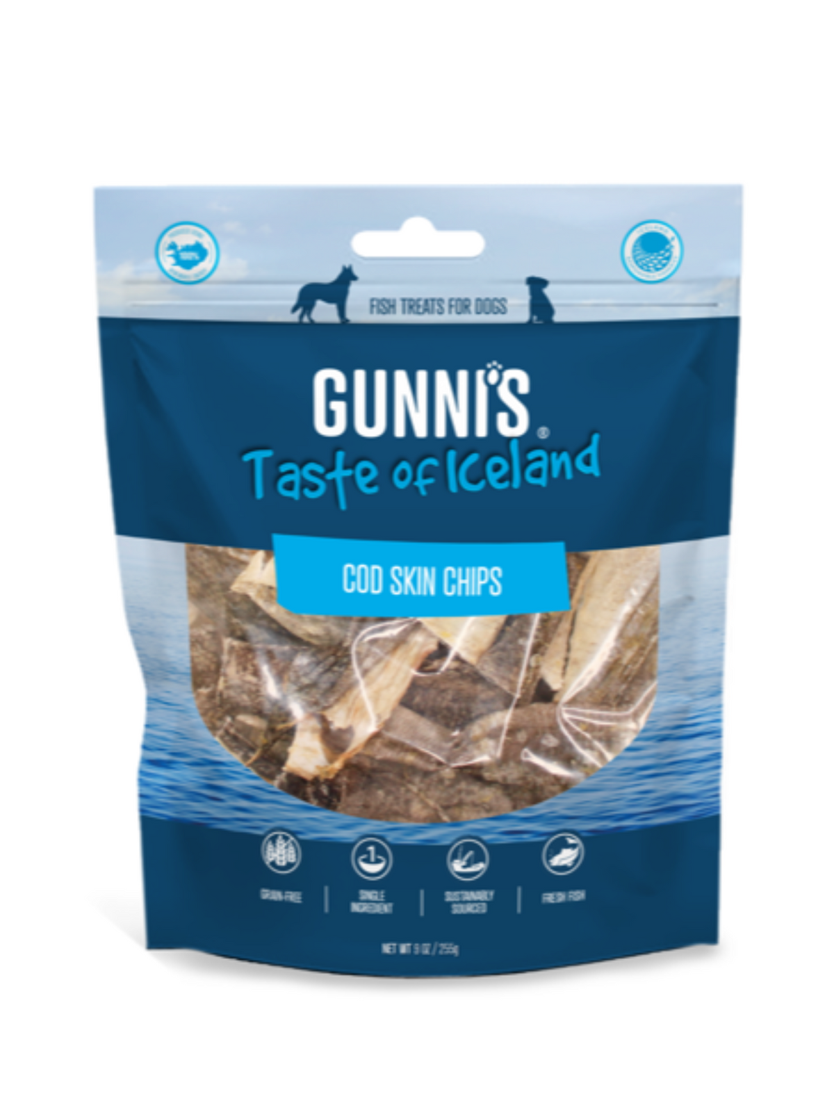 Gunni’s Cod Skin Chips Dog Treats – 255g
