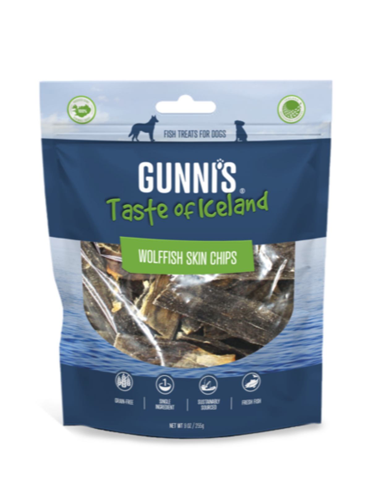 Gunni’s Wolffish Skin Chips Dog Treats – 255g