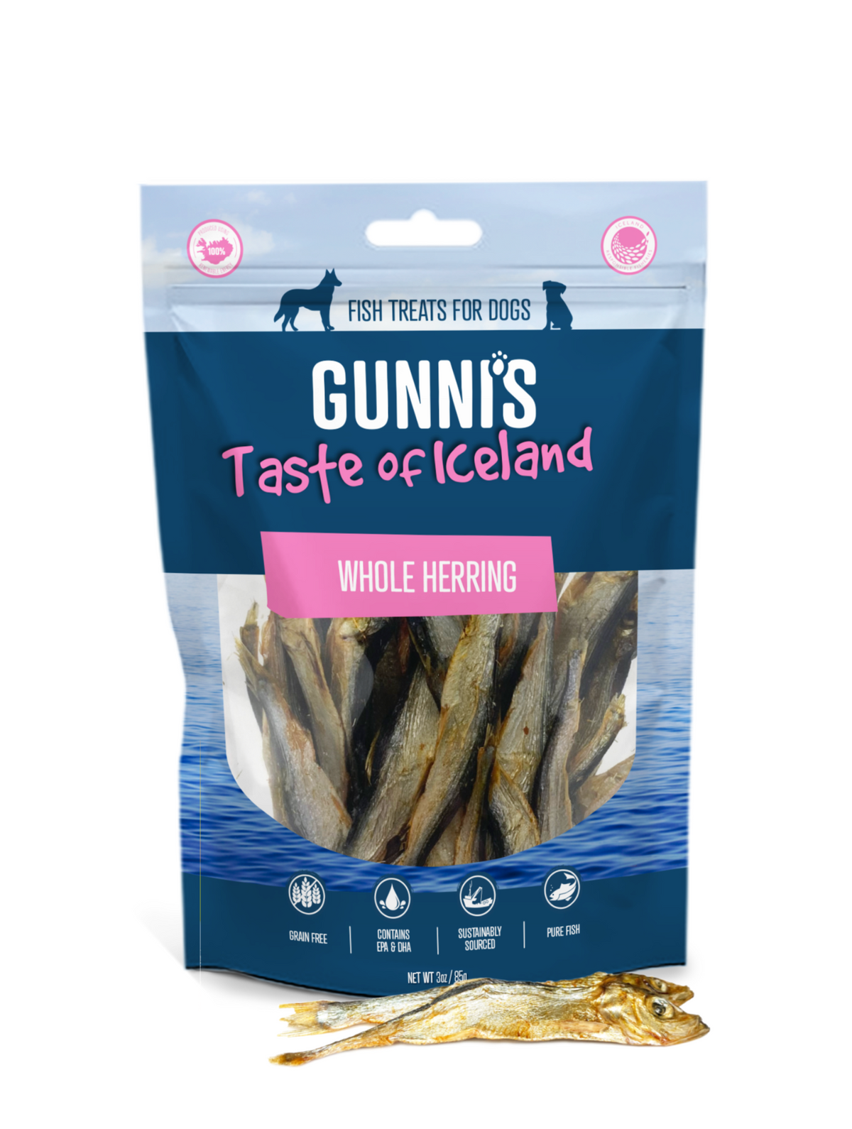 Gunni’s Whole Herring Dog Treats – 85g
