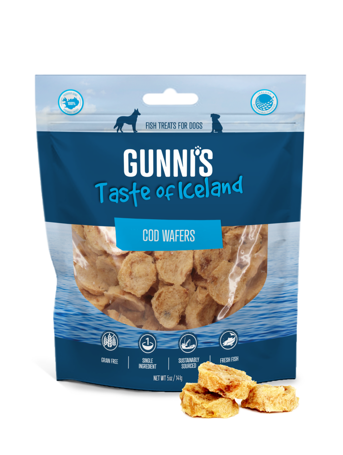 Gunni’s Cod Wafers Dog Treats – 141g