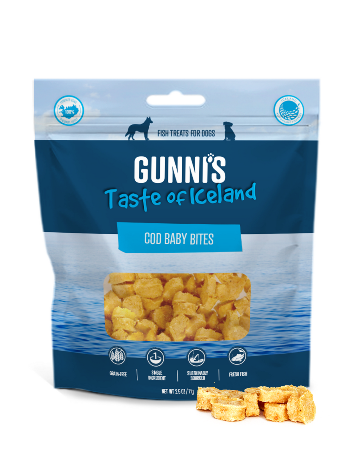 Gunni’s Cod Baby Bites Dog Treats – 71g