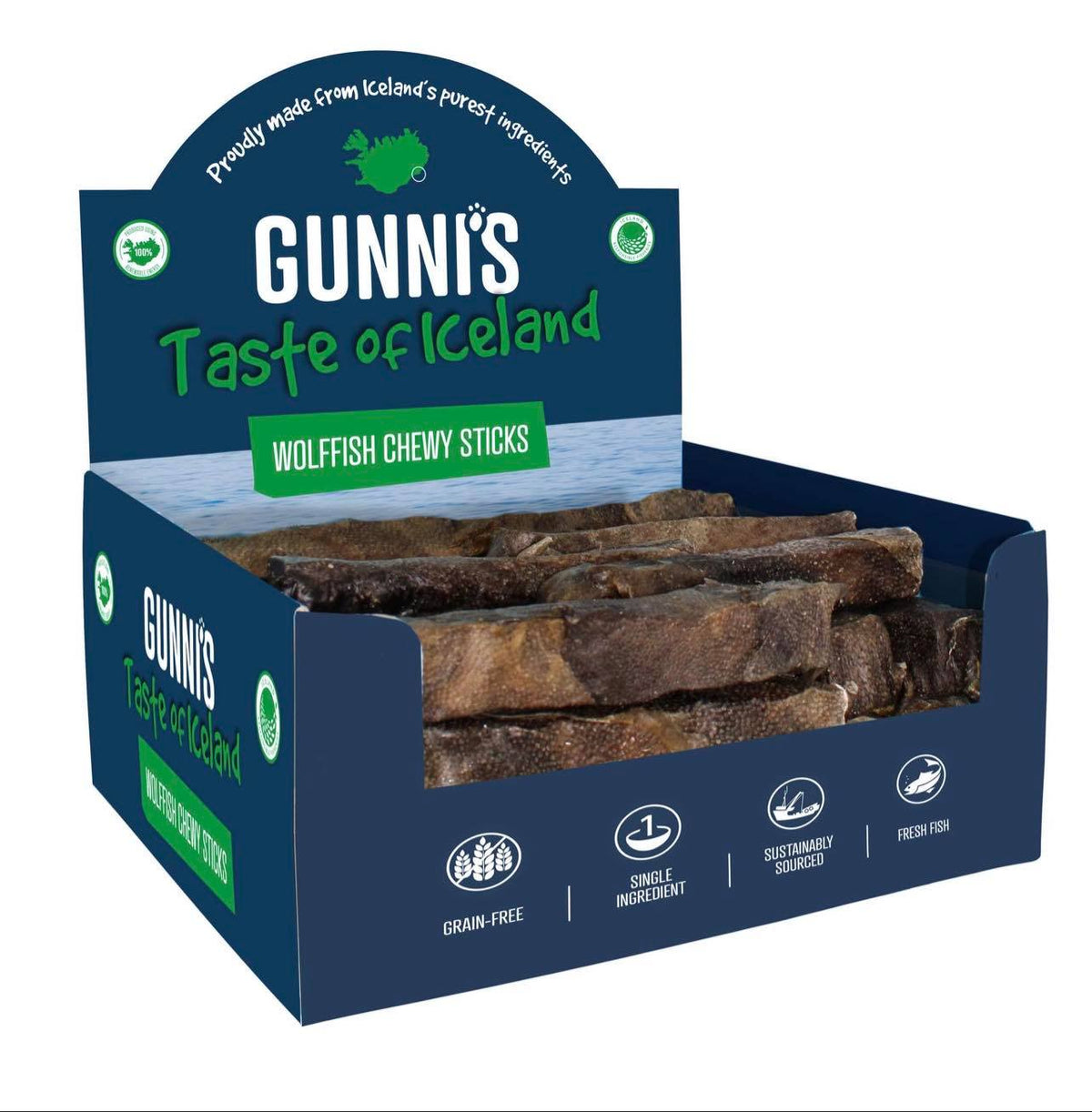 Gunni’s Wolffish Chewy Stick 8 inch – sold individually